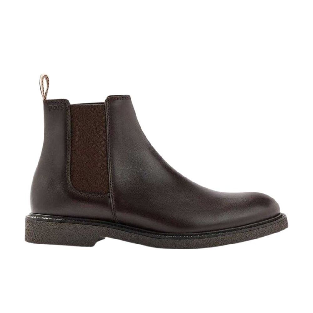 Boss Mens Tunley Leather Chelsea Boots / Brown